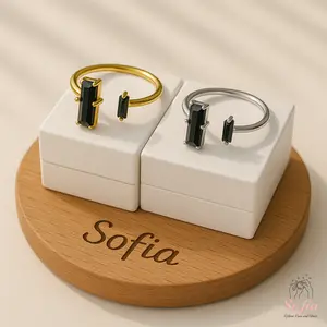 Minimalist Natural Black Obsidian Ring a- Black Obsidian Bar Ring in Sterling Silver - Vintage Ring Handcrafted Rings - Open Rings Gifts for her