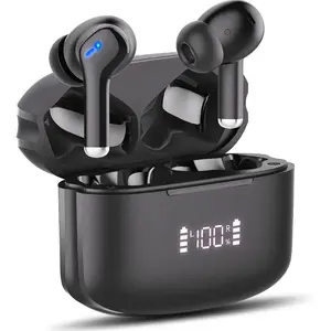 Ankriyul M48 Wireless earphones with ENC noise cancellation, TWS stereo earphones, sports earphones, touch earphones with LED charging box