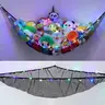 [New Deal] Polyester Stuffed Animals Net/Hammock with LED Light - Girl Room Accessories, Nursery Decor for Kids' Corner, Playful & Soft Toy Hanging Decor, 1-Pack Kids Toy Storage Organizer