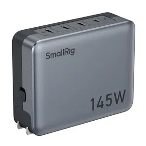 SmallRig 145W USB-C Charger, 4-Port PD3.1 GaN Fast Foldable Charger for MacBook Pro/Air PPS Wall Charger Power Adapter for iPad, V-Mount Battery, NP-F970 Battery, Laptop, Camera - 4747