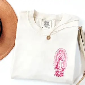 Comfort Colors Virgen de Guadalupe T-shirt, Latin Culture, Maria Mother Tee