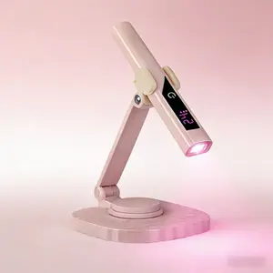 Rechargeable Mini LED Nail Lamp with Timer Display, Portable Cordless UV Nail Light for Gel Nails, Manicure, Compact Design for Home Nail Art & Travel, Gel Curing Lamp, Gel Polish Dryer, Ideal Gift for Nail Lovers