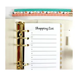 Personal Size Shopping List Insert fits with Kate Spade Personal Planner, Filofax Personal, Color Crush Personal Size and Other Personal Size Planner