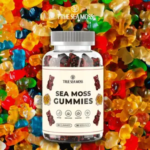 True Sea Moss Gummies – With Burdock Root & Bladderwrack – 60 Gummies – Rich in Essential Minerals & Vitamins – supports vitality