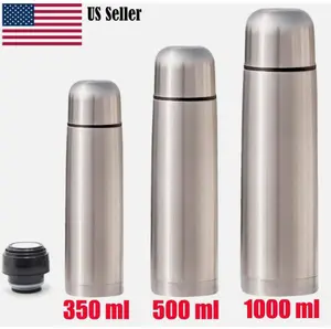 Double Wall Vacuum Flasks Mugs Bottle Insulated Stainless Steel Coffee Water