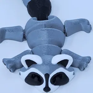 3D Printed Articulated Raccoon Fidget Toy: Sensory Stress Relief