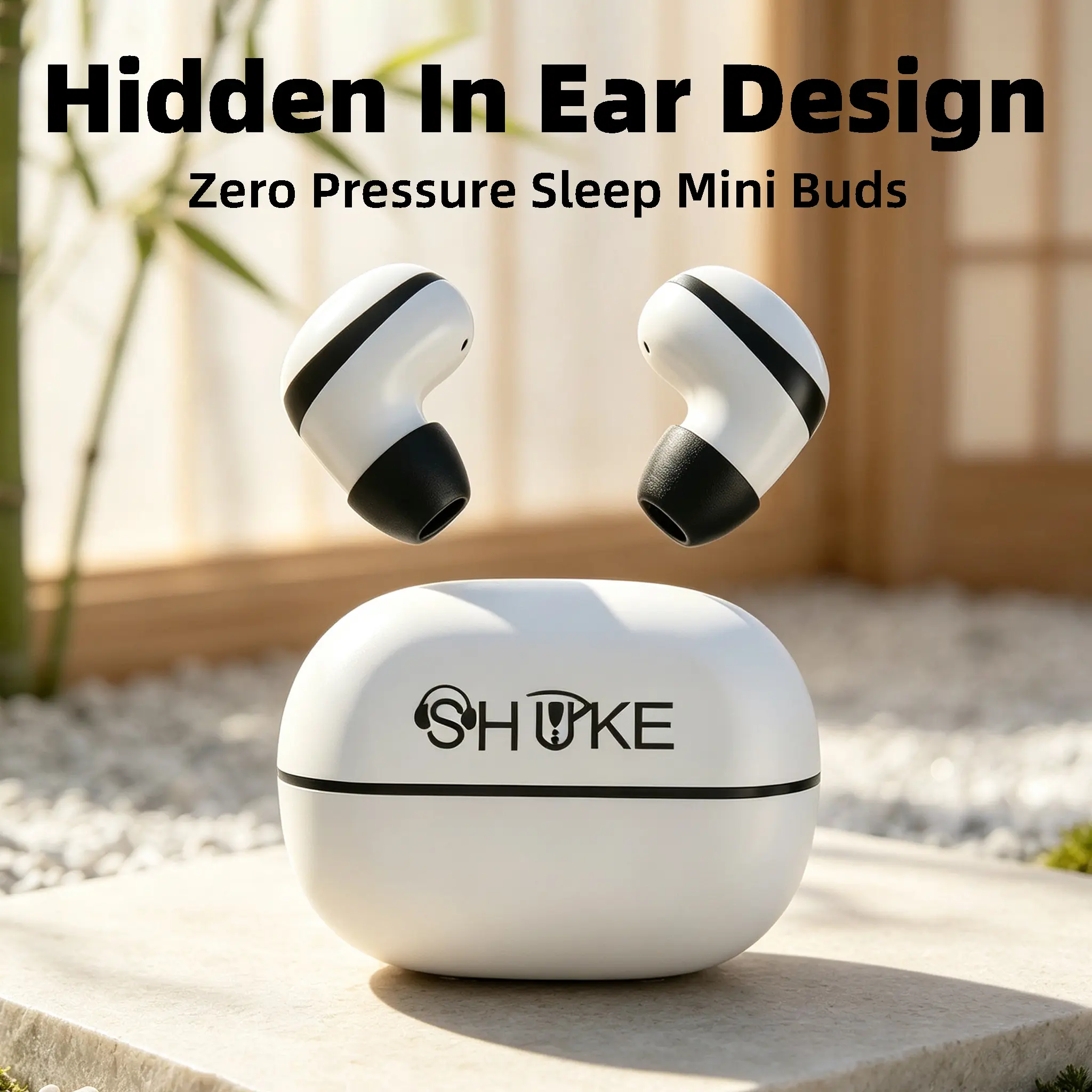Tiny Sleep Earbuds - Lightweight Electronic Audio Device, No Ear Pain for Extended Wear, No Side-Lying Pressure, Surround Sound Suppression, Stable Playback, Charging Headphone for Sleep, Travel, Noise Cancellation