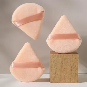 3pcs Triangle Powder Puff, Dry and Wet Use Soft Makeup Sponge Puff for Liquid Foundation, Loose Powder, Blush & Concealer
