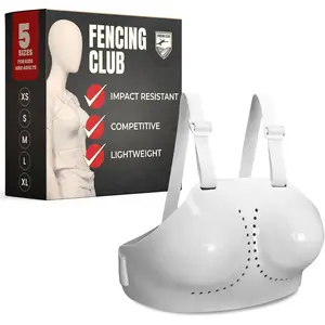 Fencing Chest Protector Sports Chest Guard for Foil Epee Saber Youth Child Adult Men or Women Plastic Plastron