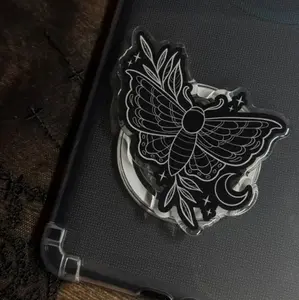 Celestial Butterfly Phone Grip Magsafe, Gothic Phone Grip Holder, Black Butterfly Phone Holder, Cartoon Animal Kindle Grip, Gift for Girls Boys