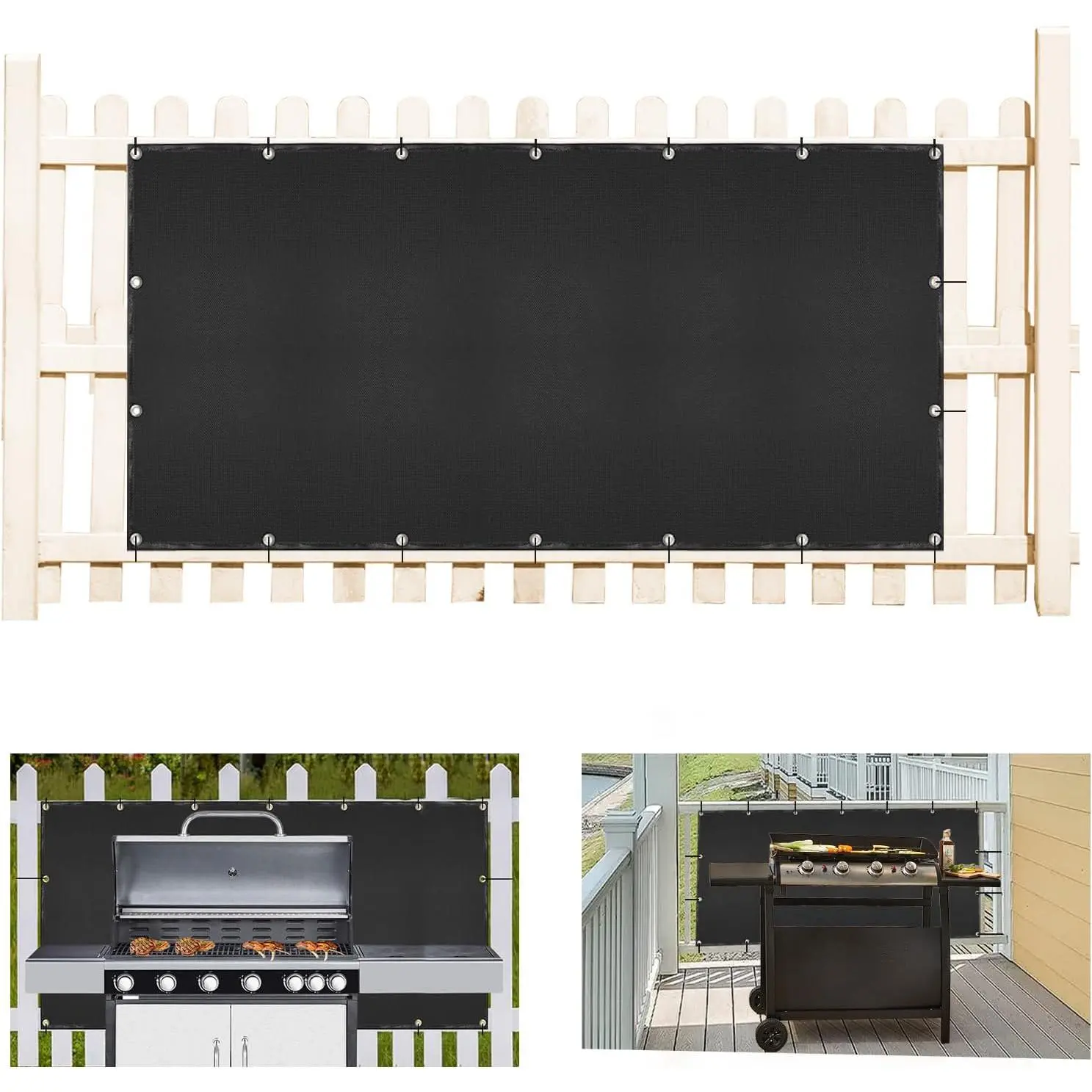 Grill Heat Shield and Deck Protector Mat, Fireproof BBQ Backing Screen ...