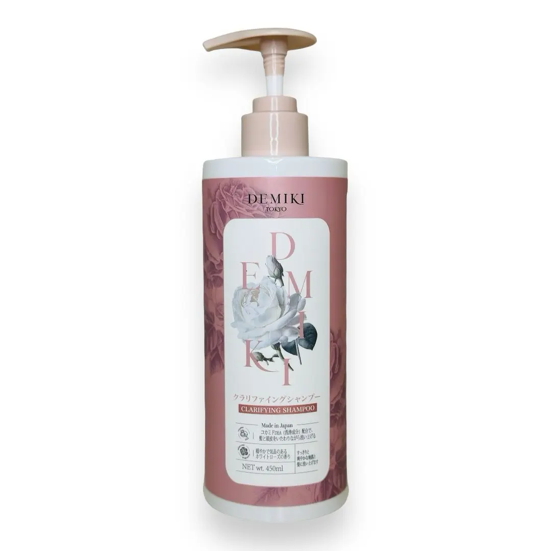 DEMIKI Clarifying Shampoo Oil Control Shampoo Anti-Dandruff Anti-Itch Shampoo Silicone-Free Fluffy Shampoo Deep Cleansing Refresh Scalp Shampoo - White Rose 15.8 Oz Conditioner Haircare