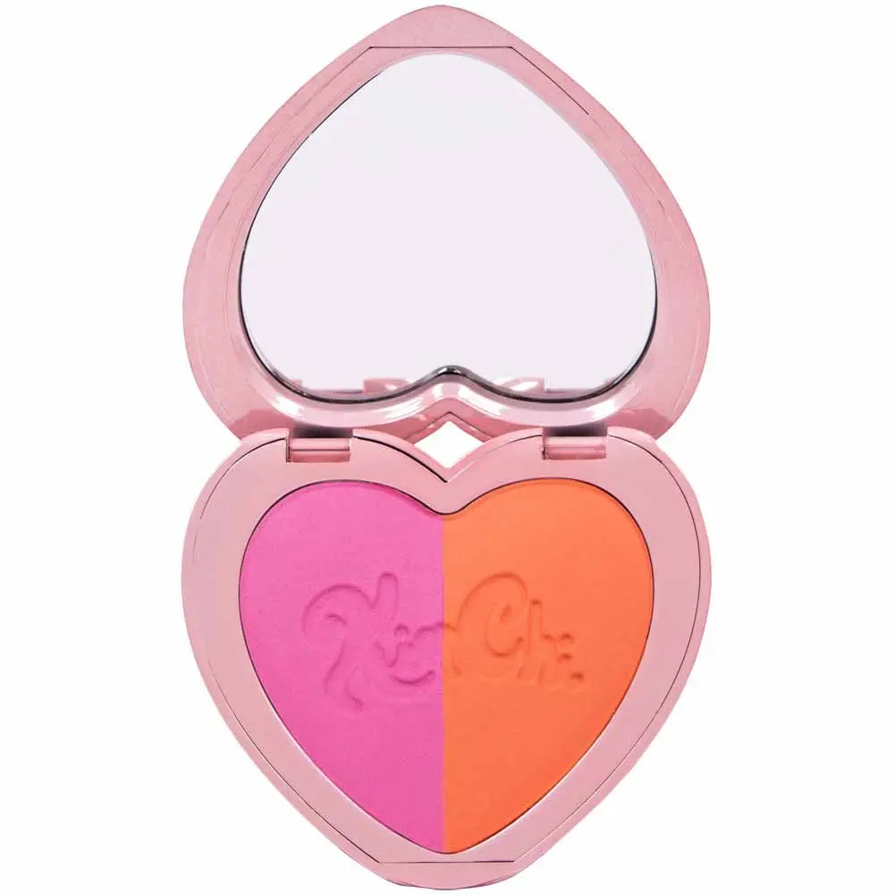 Thailor Blush Heart-Shaped Compact with Mirror, Buildable, Silky Matte & Shimmer Finish, Cruelty-Free Blush Palette, Pinky