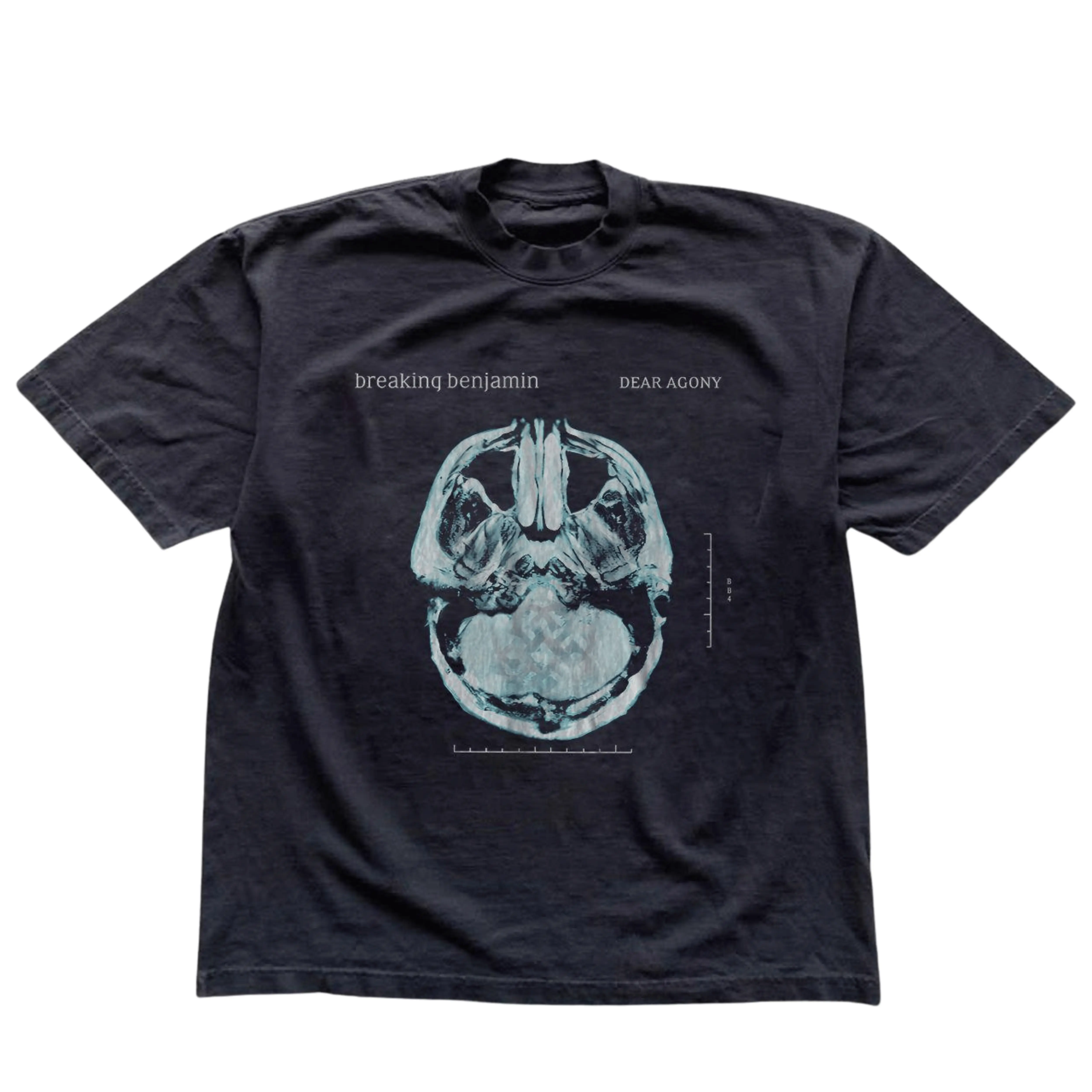 Gildan Men's and Women's T-Shirt, Vintage Style Breaking Benjamin Dear Agony Graphic Tee, Unisex Casual Top, 2000s Alt Metal Post Grunge Fan Shirt, Retro MRI Skull Rock Concert Apparel, Matching Couples Outfits, Birthday Present, Premium Cotton, Menswear