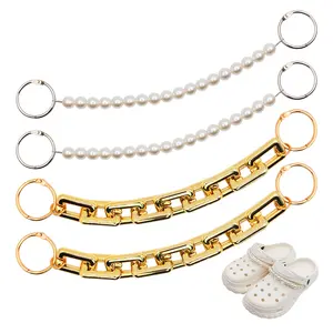 Pearl Chain Decoration Clog Charms for Teen Men Women Adults Kid Shoes Accessories - Christmas Gift