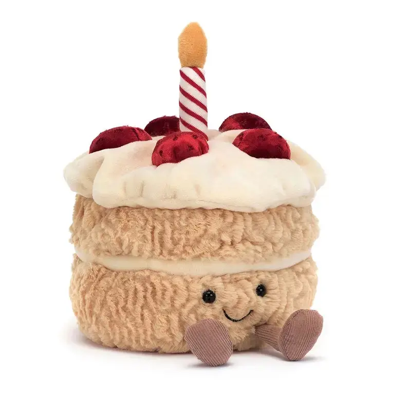 JELLYCAT Cheryl Birthday Cake Plush, 6-inch – Birthday gift, home decor, and cuddle pillow
