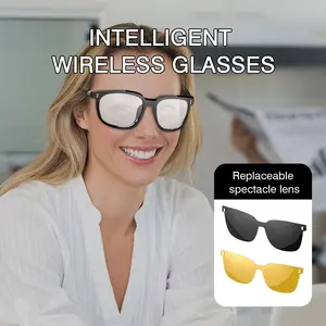 Smart Glasses with Anti-Blue Light, Hands-Free Calling & Music - Translator Device for Travel, for Office, for Outdoor (Compatible with Smartphones/PC