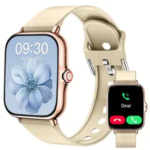 Full Touchscreen Smartwatch for Men & Women, Wireless Bluetooth-compatible Calls, Multiple Sports Modes, Weather, Timer, Alarm, USB Charging, Android