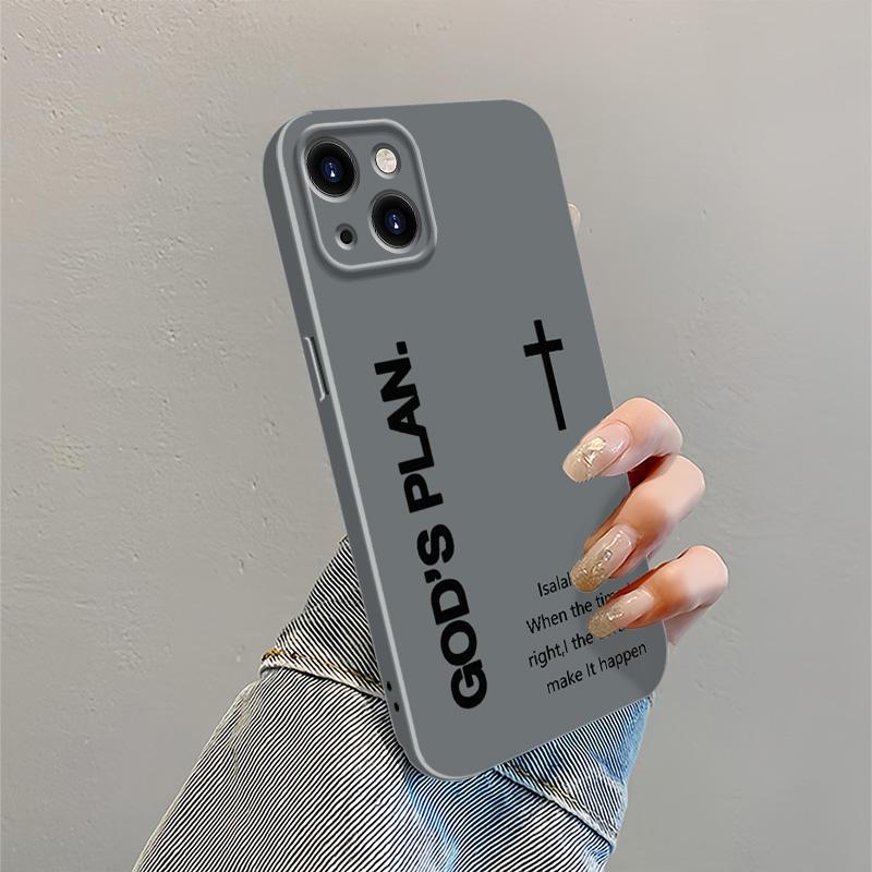 "God's Plan" Isaiah 60:22 Bible Verse Cross Phone Case, All-inclusive Camera Lens  Protective Cover for iPhone 17 Pro Max 16 15 14 13 12 11 Plus Air Pro, Perfect Christian Gift & Daily UsePerfect Gift for Friend and Family anti-fall mobile phone case