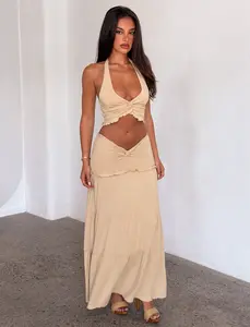 KATYA MAXI SKIRT - TAN