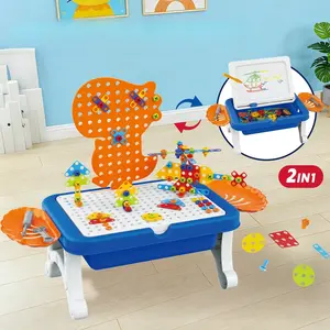 Magnetic Drawing Board, Fun Screwdriver Toy, Two-In-One Assembly Puzzle, Includes Tool Box, Educational Gift for Boys and Girls