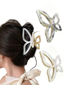 Large Butterfly Hair Claw Clip for Women, Secure Hold Metal Hair Clips for Thick Hair, Elegant Butterfly Design Hair Accessories
