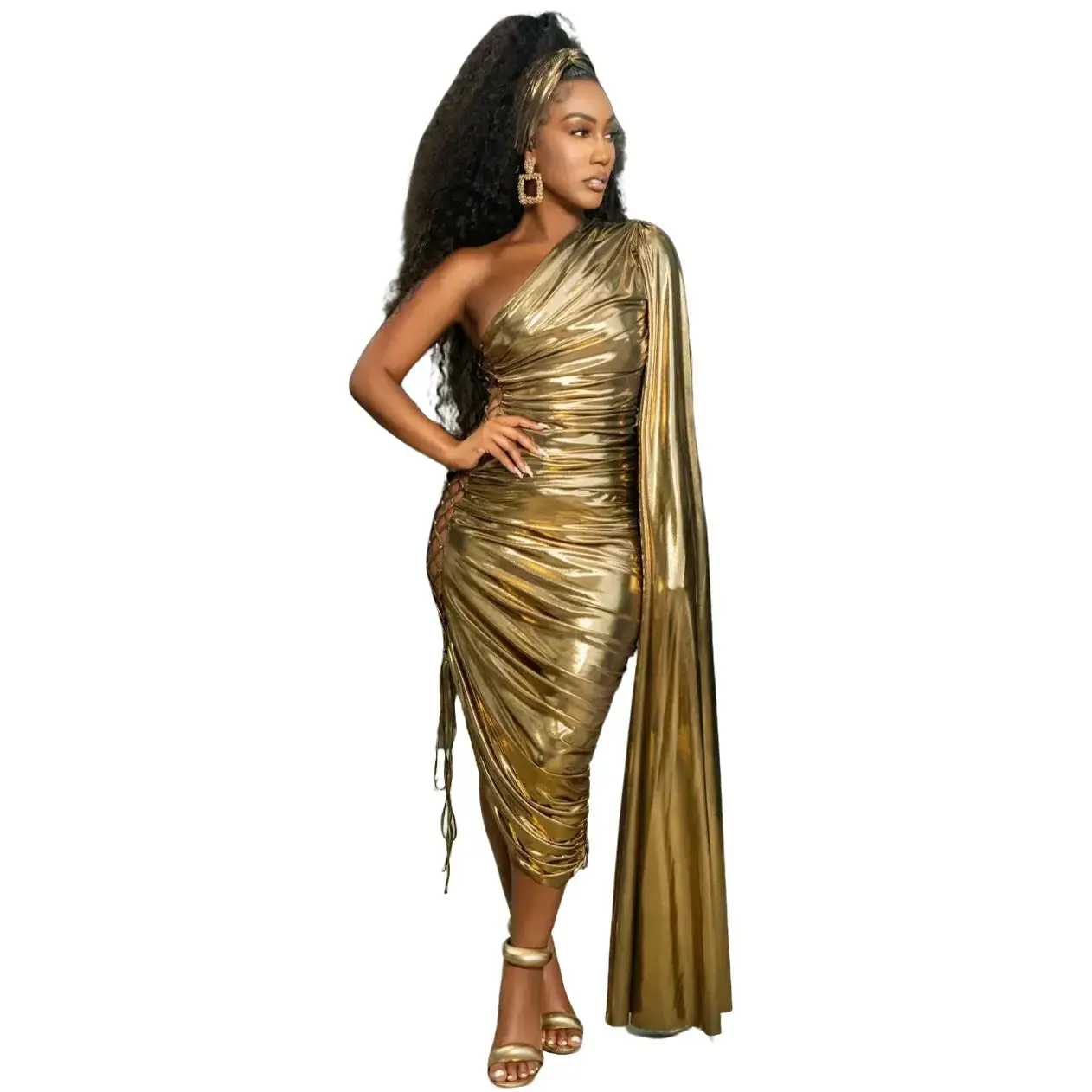 hayley metallic cobalt dress Haley Maxi Dress Mid | Blue | Womens