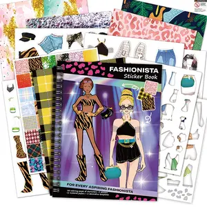 Fashion Designer Kits for Girls, Creative Arts & Crafts Activity, Includes 20 Pages, 4 Stickers, 6 Papers, 2 Templates, Perfect Gift