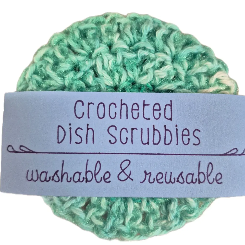 Handmade Crocheted Dish Scrubbies - Abrasive, Non-Scratch, Machine Washable, Reusable, Eco-Friendly Kitchen Cleaning Tools