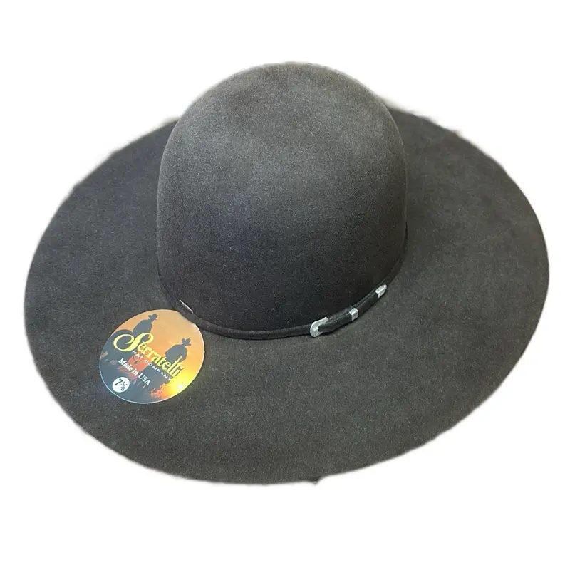 Serratelli Chocolate Felt Hat Size 7-1/4 with 4-1/2 Inch Brim and 6 Inch Crown for Formal and Everyday Wear
