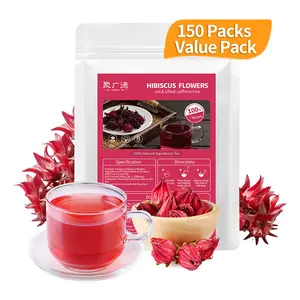 [150 Value Packs]Hibiscus Tea, Herbal Tea Bags, 100% Natural, Rich in Vitamin C, Caffeine Free, Sugar Free  fanyi