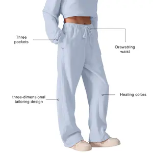 FAIABLE Unisex Joggers， Soft Washed Smith Plush Sweatpants with Healing Colors, Flattering Cut, Adjustable Drawstring Waist, Long Design, and Convenient Pockets - Perfect Basic Sweatpants for Comfort and Style dealsforyoudays