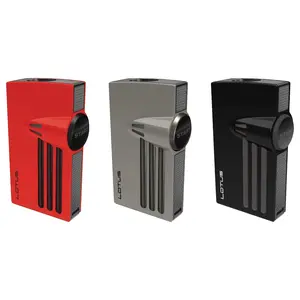 Lotus Orion 52 Lighter - All-Metal Wind-Resistant Twin Jet Outputs Single-Action Push-Button Compact Design for Travel & Outdoor Use