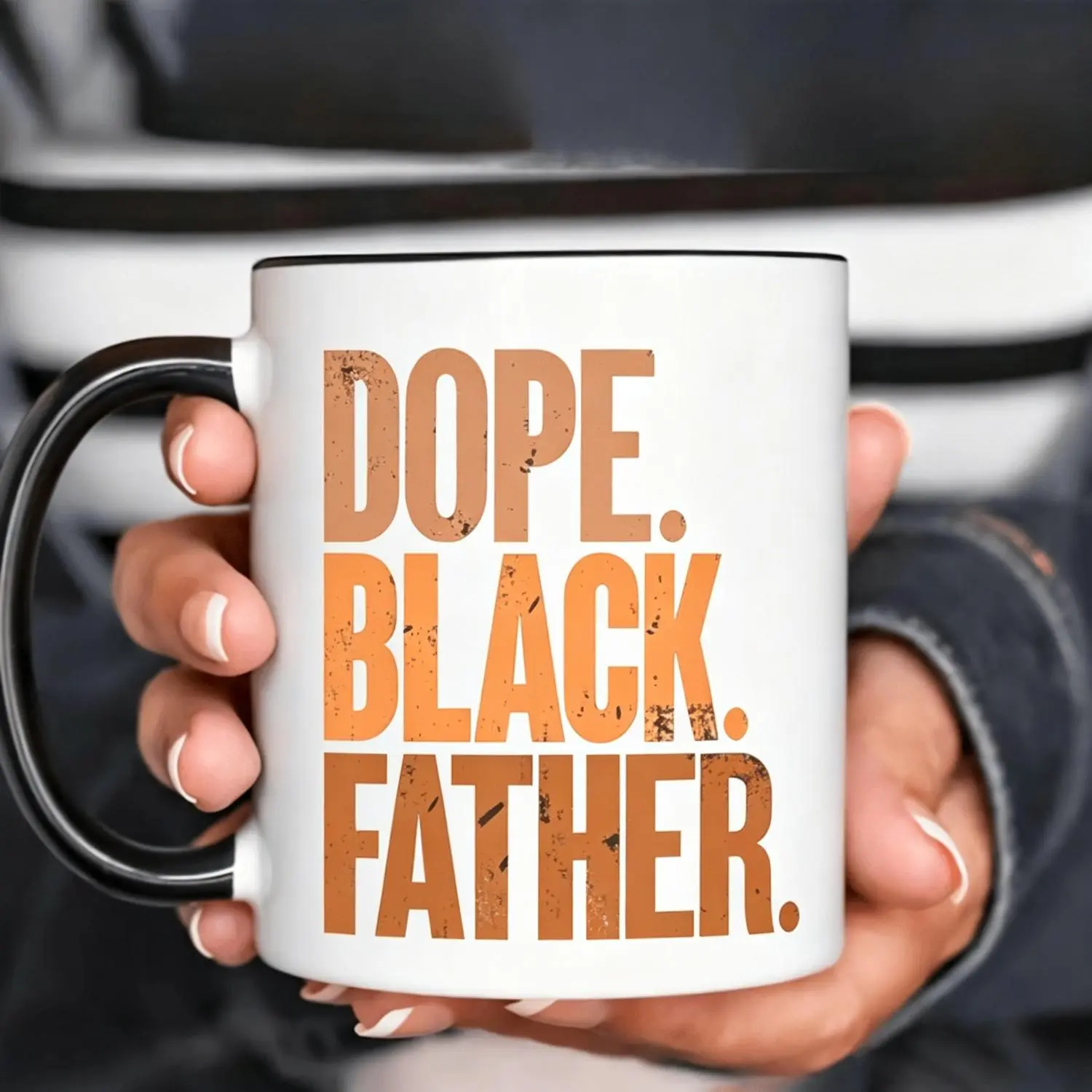 11oz Ceramic Coffee MugsBlack Dad Dope Black Father Fathers Day Premium Cup