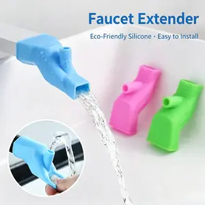 Faucet Extender Creative Water Fountain for Children Babies, Squeeze Faucet Attachment for Kitchen Bathroom Sink, Plastic Tap Extension for Developing Autonomy, 6Pcs Suitable for All Faucets