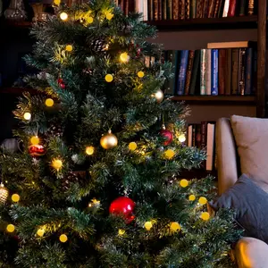 Ball Shaped LED String Light, 1 Count Battery Powered LED String Light, Decorative Light for Party, Wedding, Garden, Home Decor