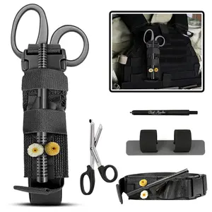 Tactical Tourniquet Medical Solutions with Molle Tourniquet Strap Holder for Bleeding Control Essential First Aid for Emergency Use