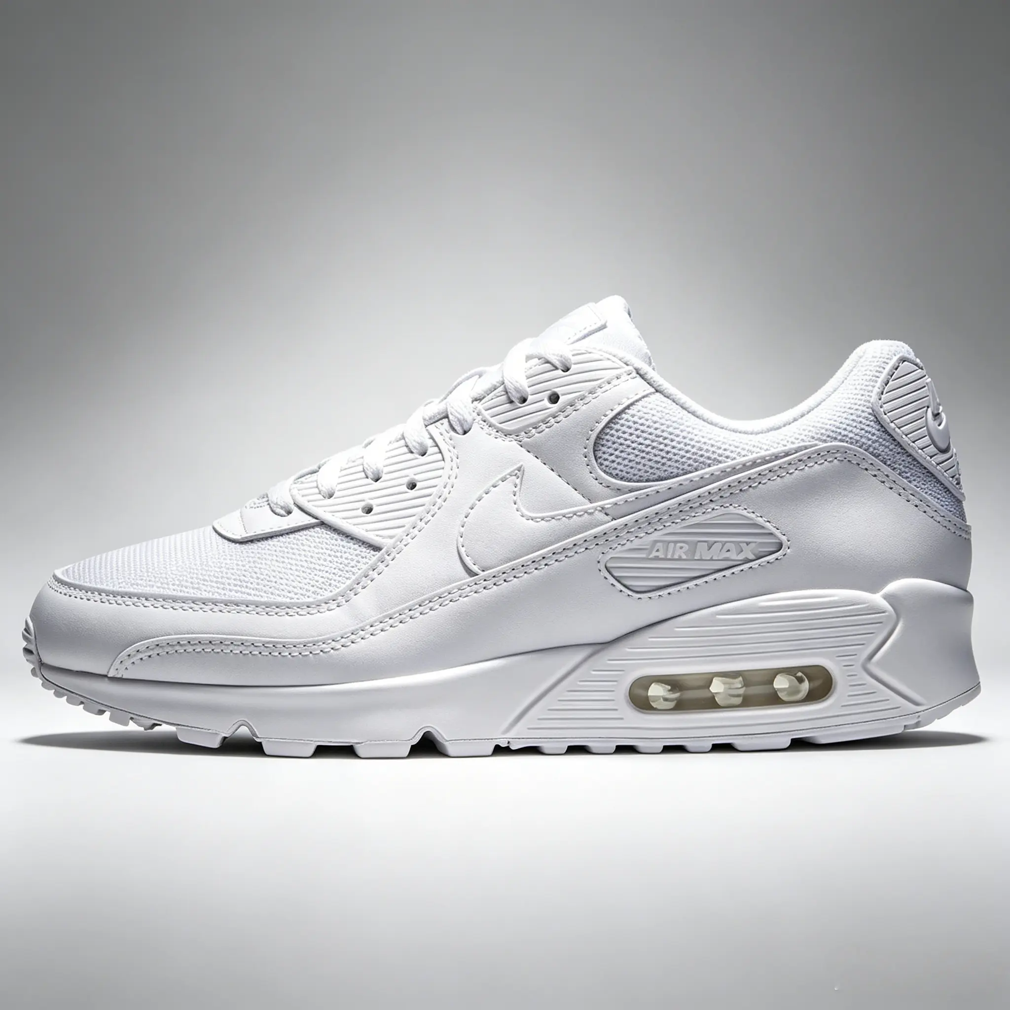 NIKE Men's Air Max 90 'Triple White' Casual Trainers - Runner, Training Sports Shoes, Style Code CN8490-100