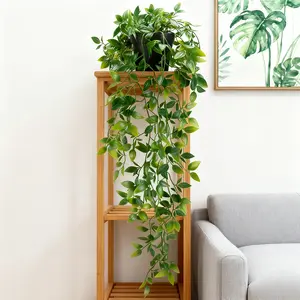 1pc Artificial Hanging Plant Potted Artificial Faux Greenery - Includes Flower Pot, Ideal for Home, Living Room, Office, Bathroom, Shelf Decor, Wedding and Birthday Decoration, Perfect for Outdoor Garden Spring Decor ( Includes flower pot)
