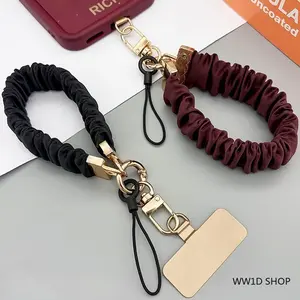 Multicolor Phone Wrist Strap Lanyard, Elastic Scrunchie Keychain Bracelet for Smartphone, Keys & Accessories