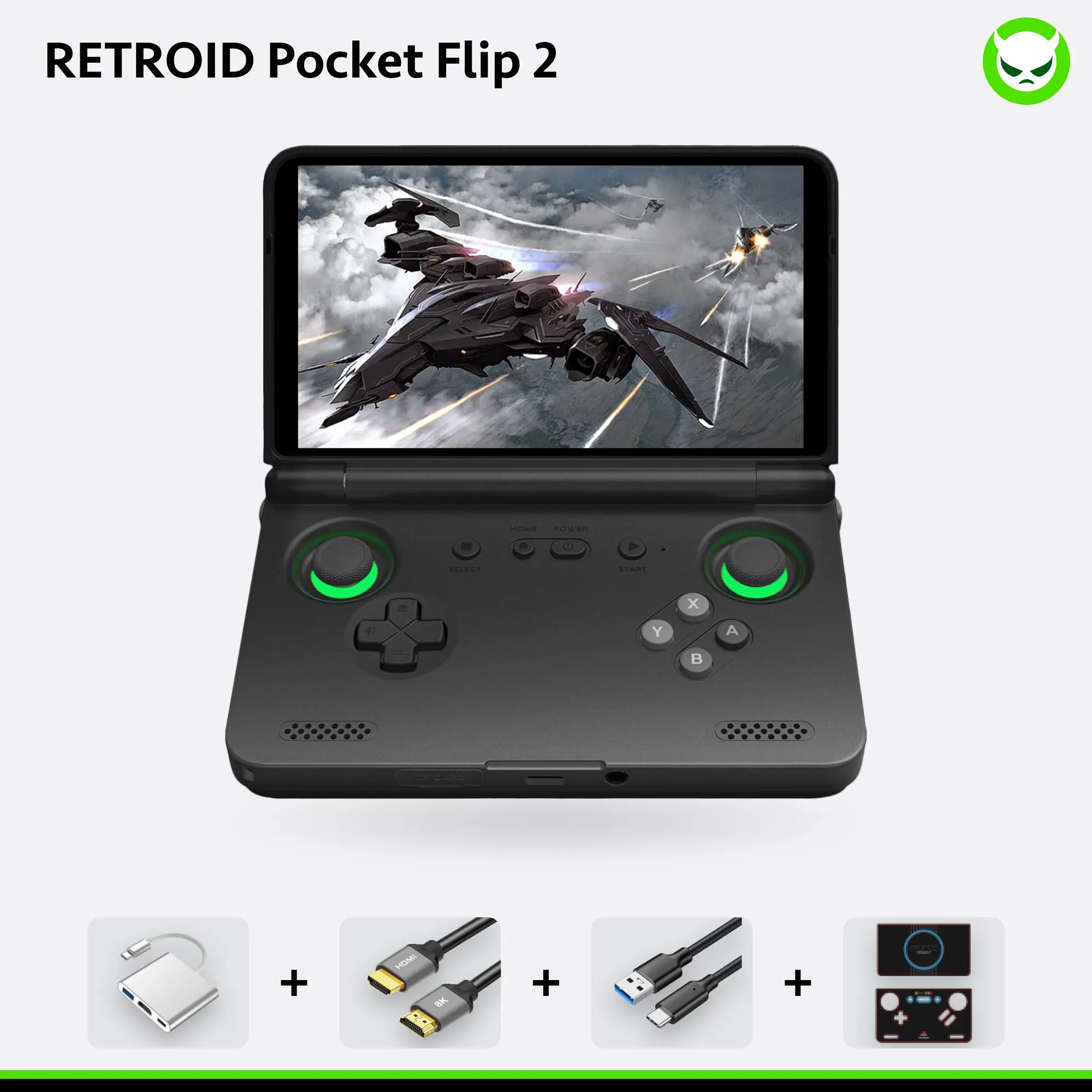 Retroid Flip 2 SD865 ブラック Retroid Pocket Flip 2【Ready to Use】Handheld Console SD865【Buy 1