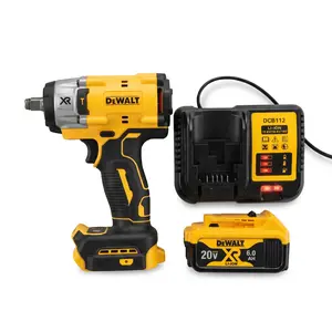 DEWALT DCF922 20V Brushless Compact 1/2 Inch Impact Wrench Cordless Fastening Tool For Auto Chassis Maintenance Tire Dismounting And Narrow Engine Bay Operation Four Speed Setting Detent Pin Anvil And Front LED Auxiliary Lighting