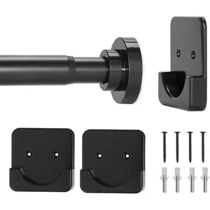 VEVOR Shower Curtain Rod, 28 - 76 Inches, 1 Inch Diameter Adjustable Spring Tension Stainless Steel Telescoping Rod with Holders, No Drilling Non - Slip for Bathroom, Closet, Window, Room Divider, SilverVEVOR Super Brand Day