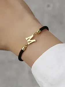Women's Letter Initial Bracelet Adjustable Simple Classic Casual Hand Rope, All Seasons Fashion Accessory for Women