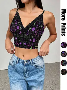 Summer New Women's Sexy Crop Top with Adjustable Straps, Breathable Sleeveless V Neck Design, Perfect for Casual Outings and Beach Vacations