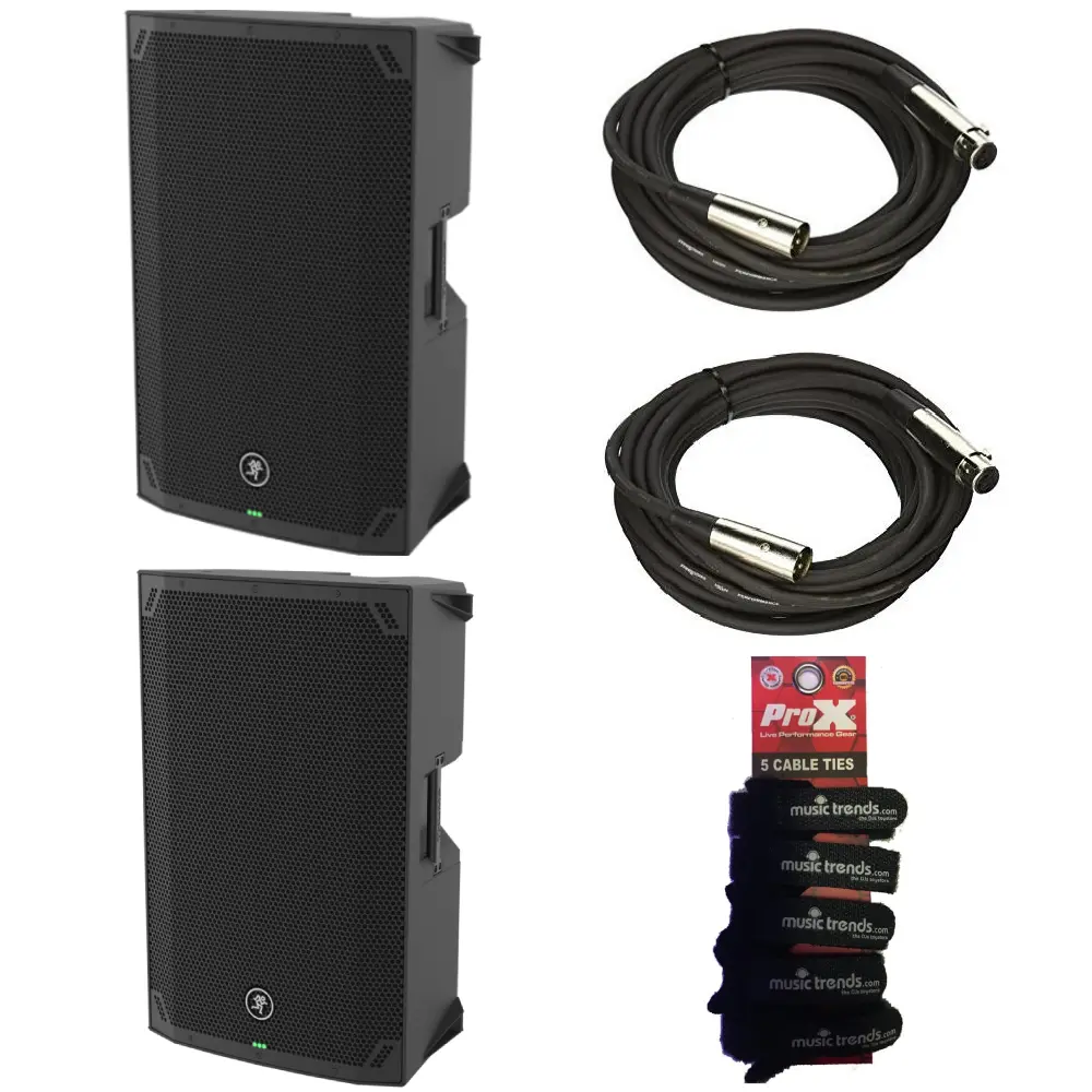 2x Mackie Thump15v4 15” Professional Powered Loudspeaker With Bluetooth + XLRs