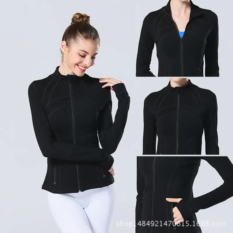 Black stand up collar jacket