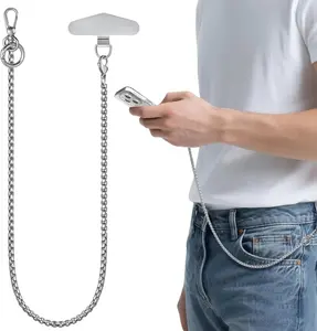 Anti- Phone Lanyard Tether & Pants Chain Heavy-Duty Phone Strap With Metal Tether Tab Detachable Anti-Drop Lanyard for ,Wallets,  for Outdoor Hiking Cycling Climbing