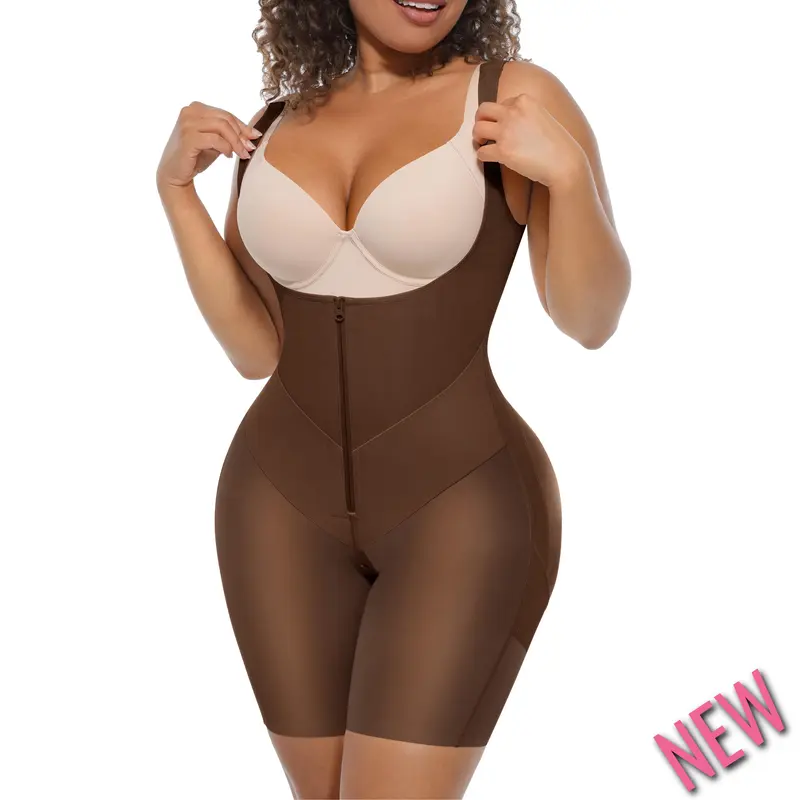 FeelinGirl #Live M FeelVibe Colombian Fajas Shapewear, Butt Lifter Bodysuit with Zipper Crotch, Plus Size Smooth Compression for Summer