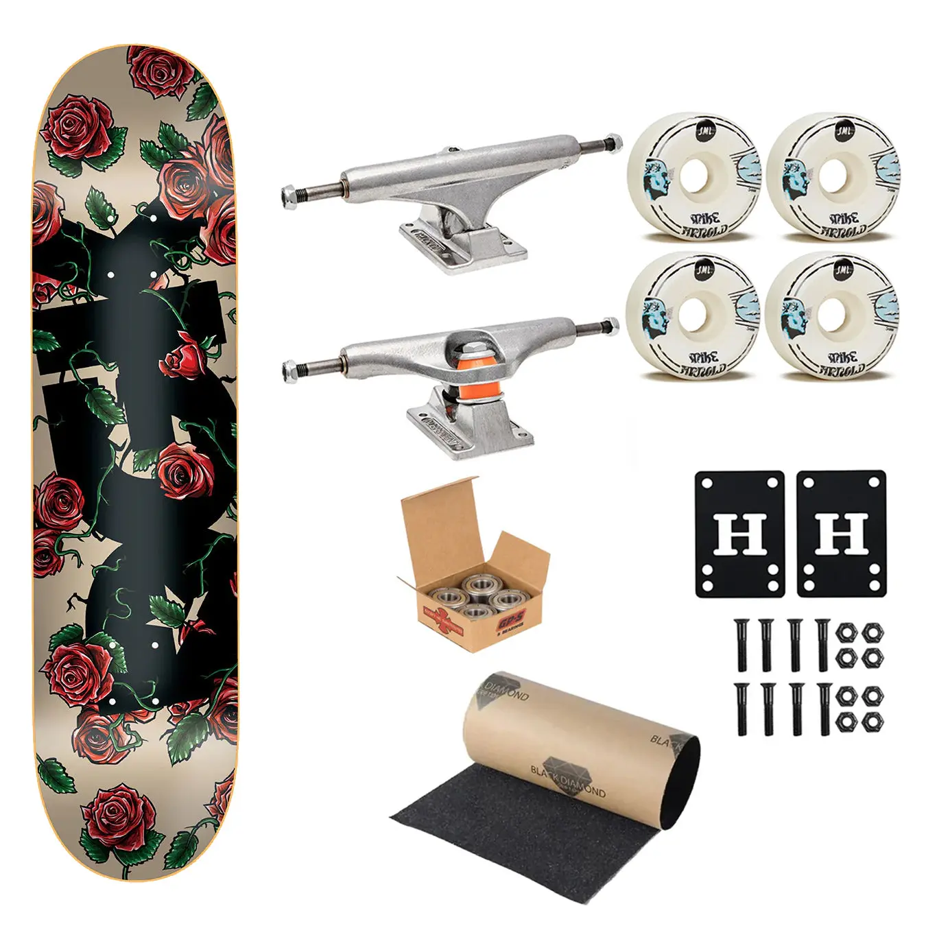 DGK Premium Complete Skateboard Bloom Sand 8.06" Ft. Independent/SML